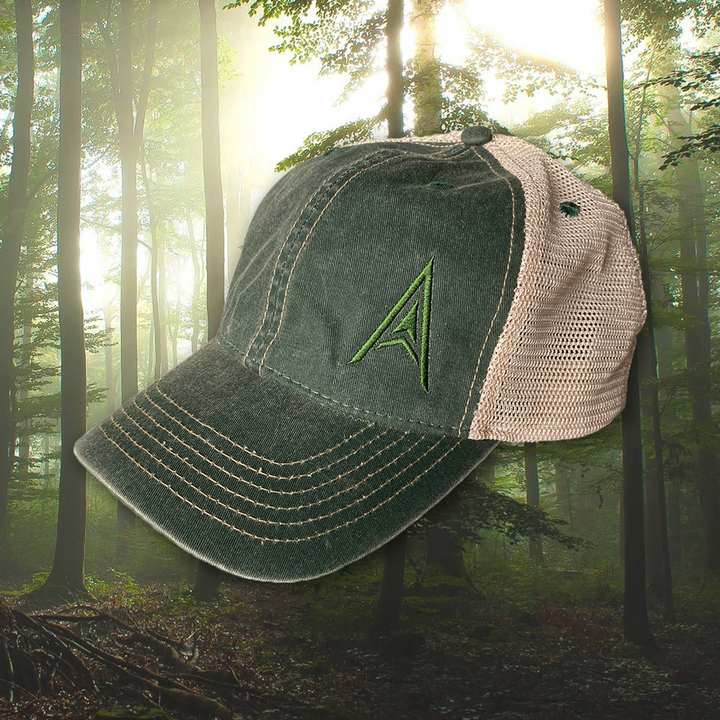 Arrow Trucker - forest green at ridebackwards.com