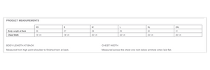 Erg Rats 22 Unisex Tank - Size Chart & Product Specs