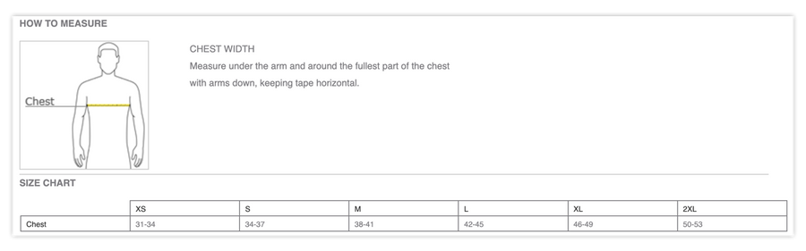 Erg Rats 22 Unisex Tank - Size Chart & Product Specs