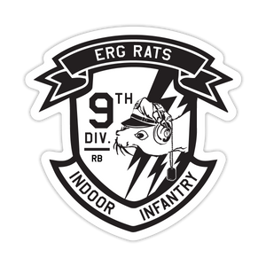 Erg Rats Die cut, UV laminated polypropylene, 3.25" x 3.22" decal at ridebackwards.com