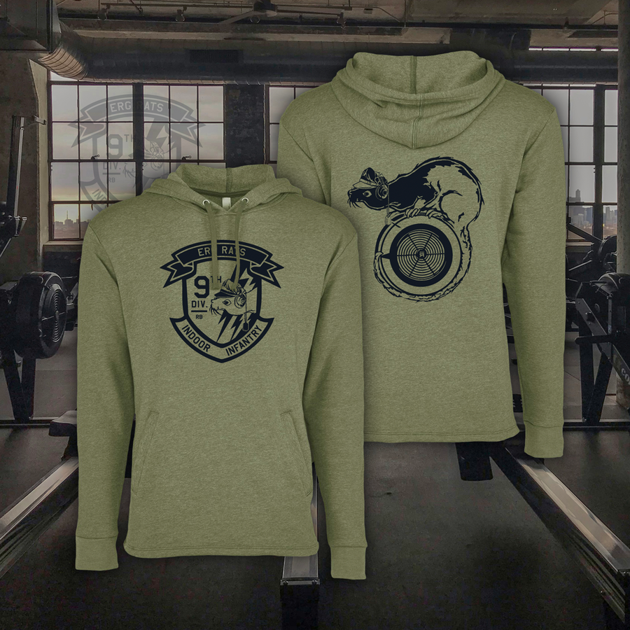 Erg Rats 22 Hoody. Premium midweight brushed-back fleece with welt pockets and open bottom hem at ridebackwards.com