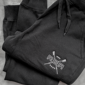 RB Vintage Joggers, 60-40 poly-cotton fleece, deep side slash and back pocket at ridebackwards.com
