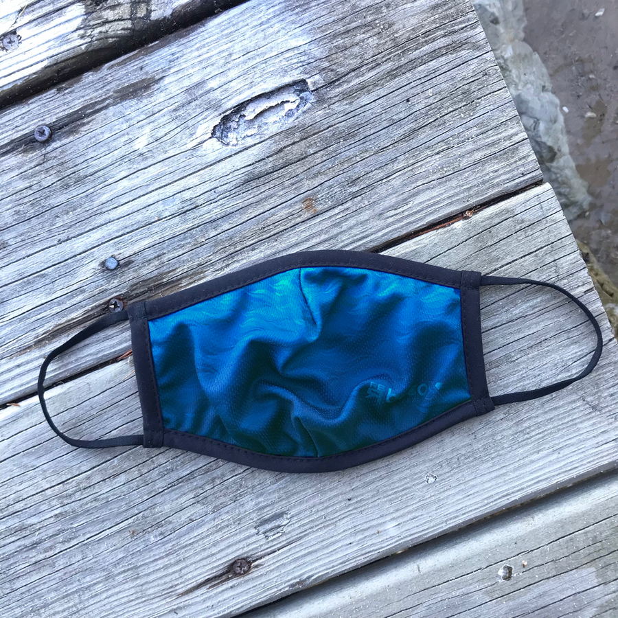 Make Waves X lightweight, moisture-wicking performance face mask with internal pocket for additional PM2.5 filter, quick-drying, easy breathing at ridebackwards.com