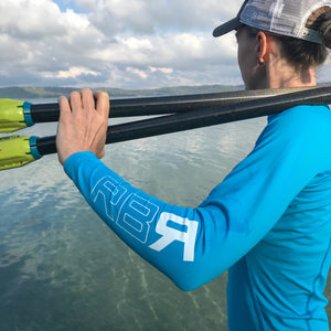 RBR 2Flex women's rash guard. UPF 50+ Wears cool, dries quick. Geared to perform and formulated for comfort at ridebackwards.com