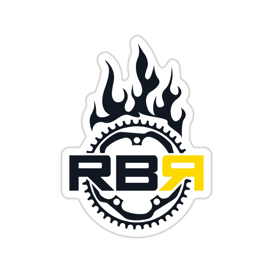 RBR Cycling22 Decal - Clear Die cut, UV laminated polypropylene at ridebackwards.com