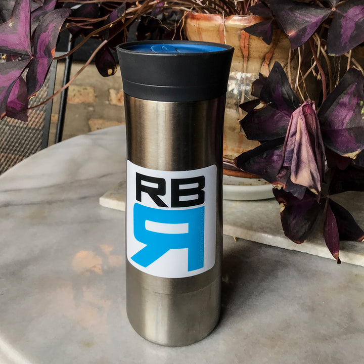 RB Rowing decal on coffee mug