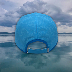 Liquid Elite Cap - rowing and sculling lightweight and moisture-wicking performance race cap, back view, with adjustable velcro back - ridebackwards.com
