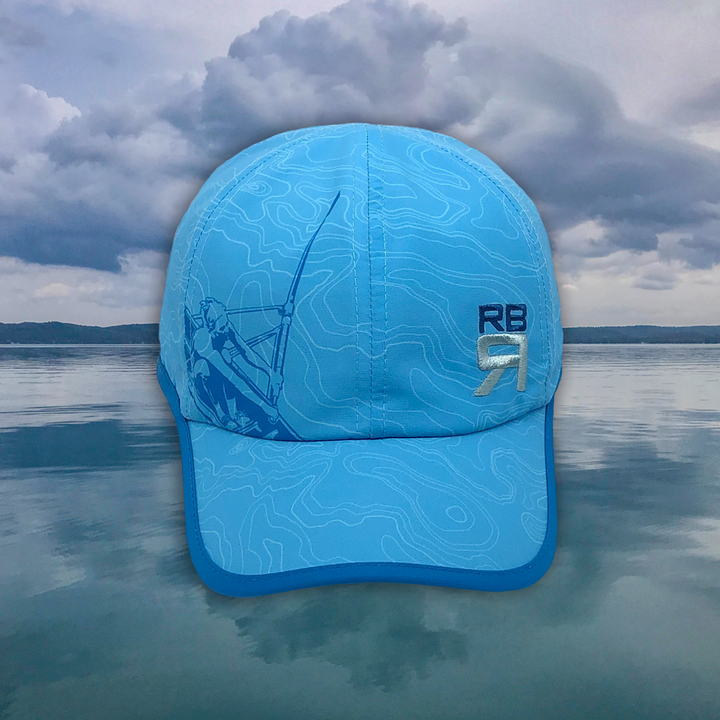 Liquid Elite Cap - rowing and sculling lightweight and moisture-wicking performance race cap with adjustable velcro back - ridebackwards.com