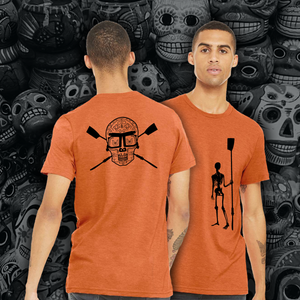 Scully de los Muertos - lightweight unisex rowing tee on male model at ridebackwards.com