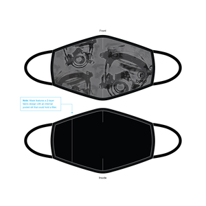 SmokeEater performance face mask, lightweight and moisture wicking, quick-drying and breathable at ridebackwards.com